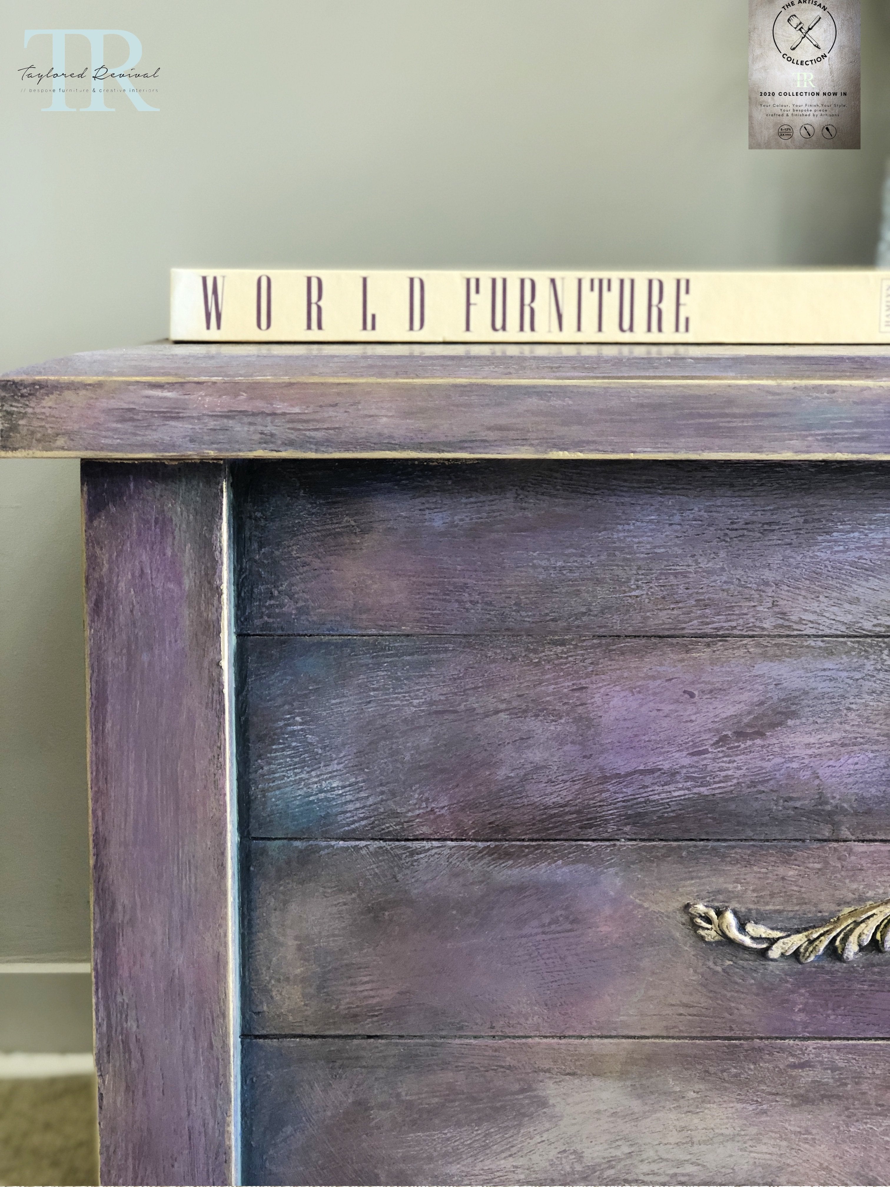 Not For Sale - Commissioned Box in Wild Heather and multiple Vintro coloured waxes in a Rustic finish