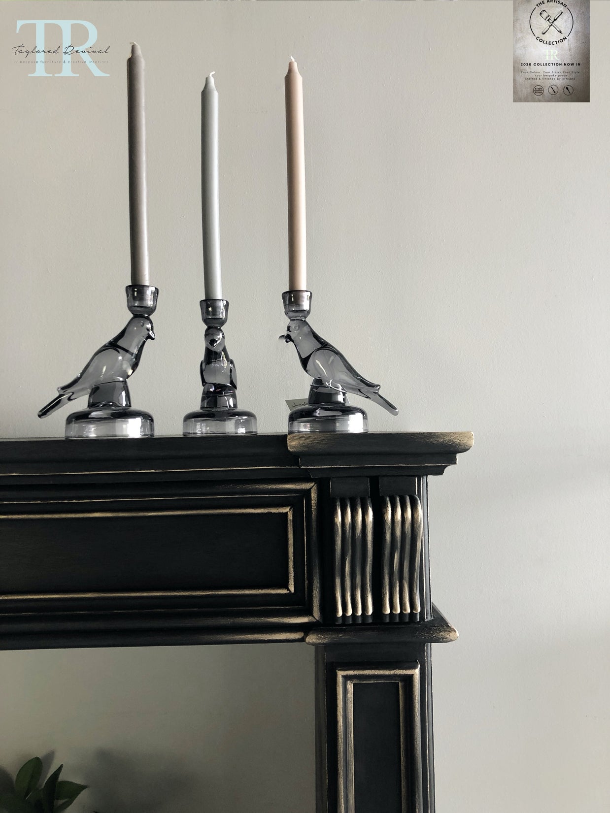Not For Sale - Commissioned Fire place surround in Midnight with Victorian Black wax