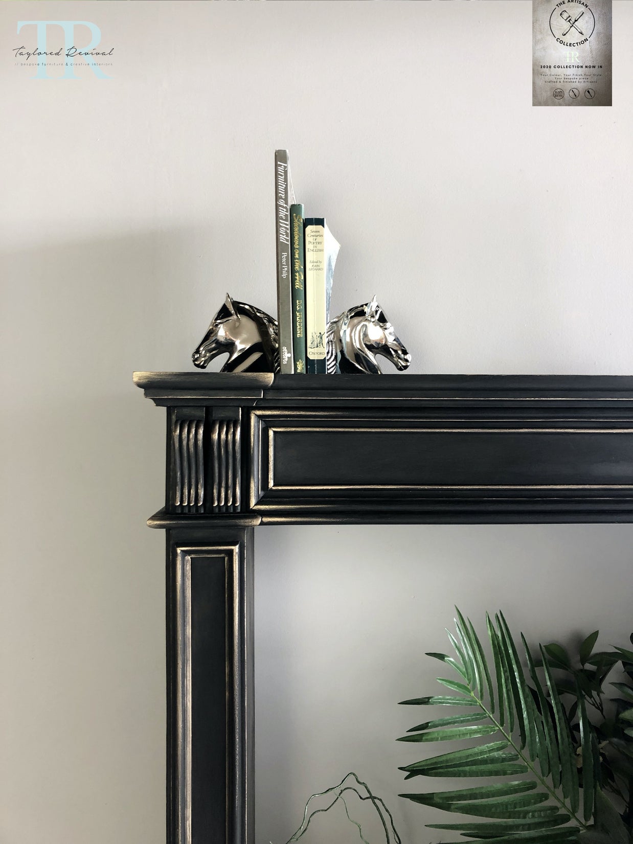 Not For Sale - Commissioned Fire place surround in Midnight with Victorian Black wax