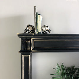 Not For Sale - Commissioned Fire place surround in Midnight with Victorian Black wax