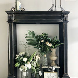 Not For Sale - Commissioned Fire place surround in Midnight with Victorian Black wax
