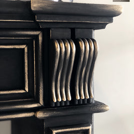 Not For Sale - Commissioned Fire place surround in Midnight with Victorian Black wax