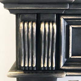 Not For Sale - Commissioned Fire place surround in Midnight with Victorian Black wax