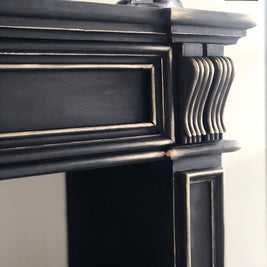Not For Sale - Commissioned Fire place surround in Midnight with Victorian Black wax