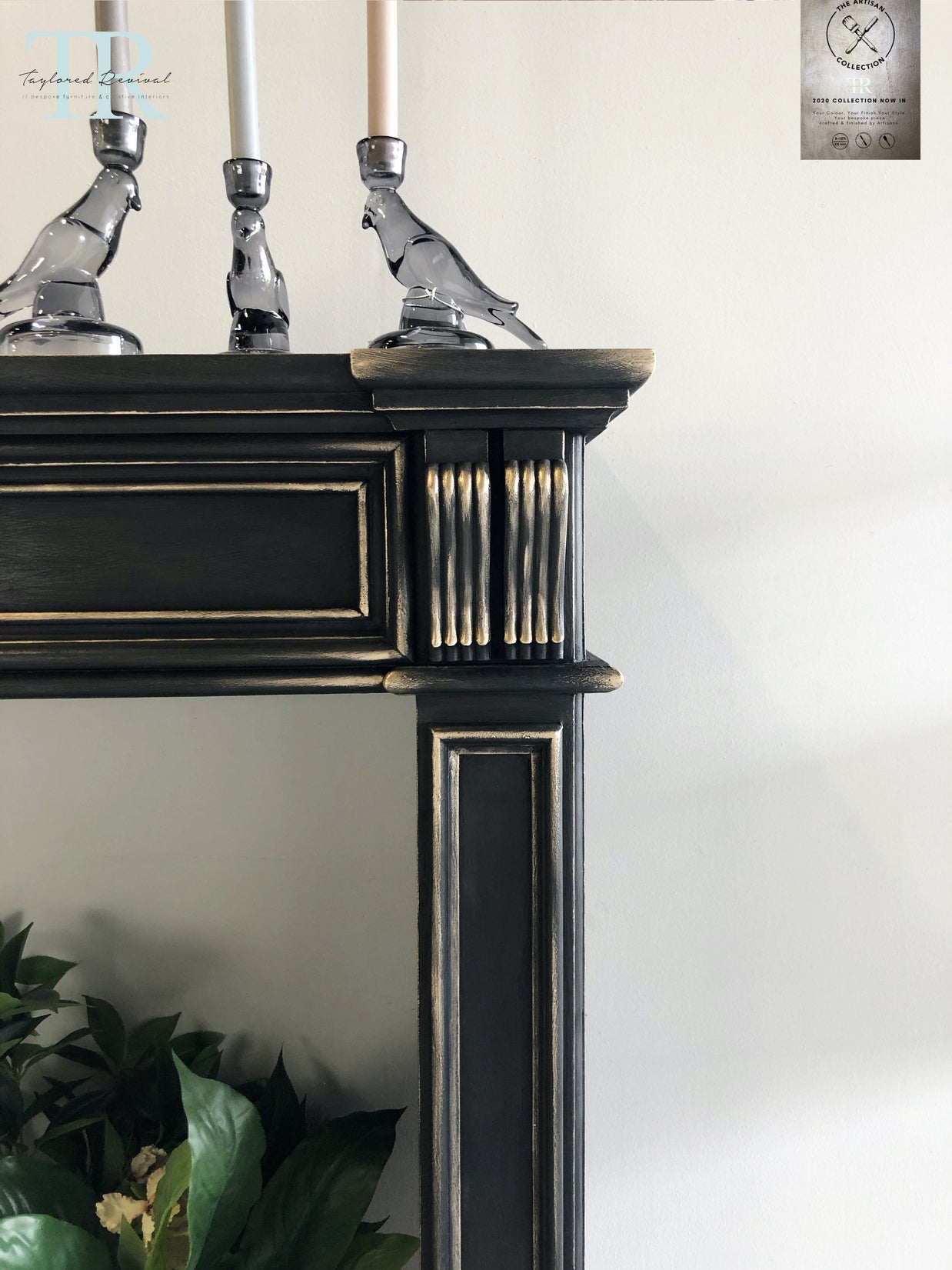 Not For Sale - Commissioned Fire place surround in Midnight with Victorian Black wax