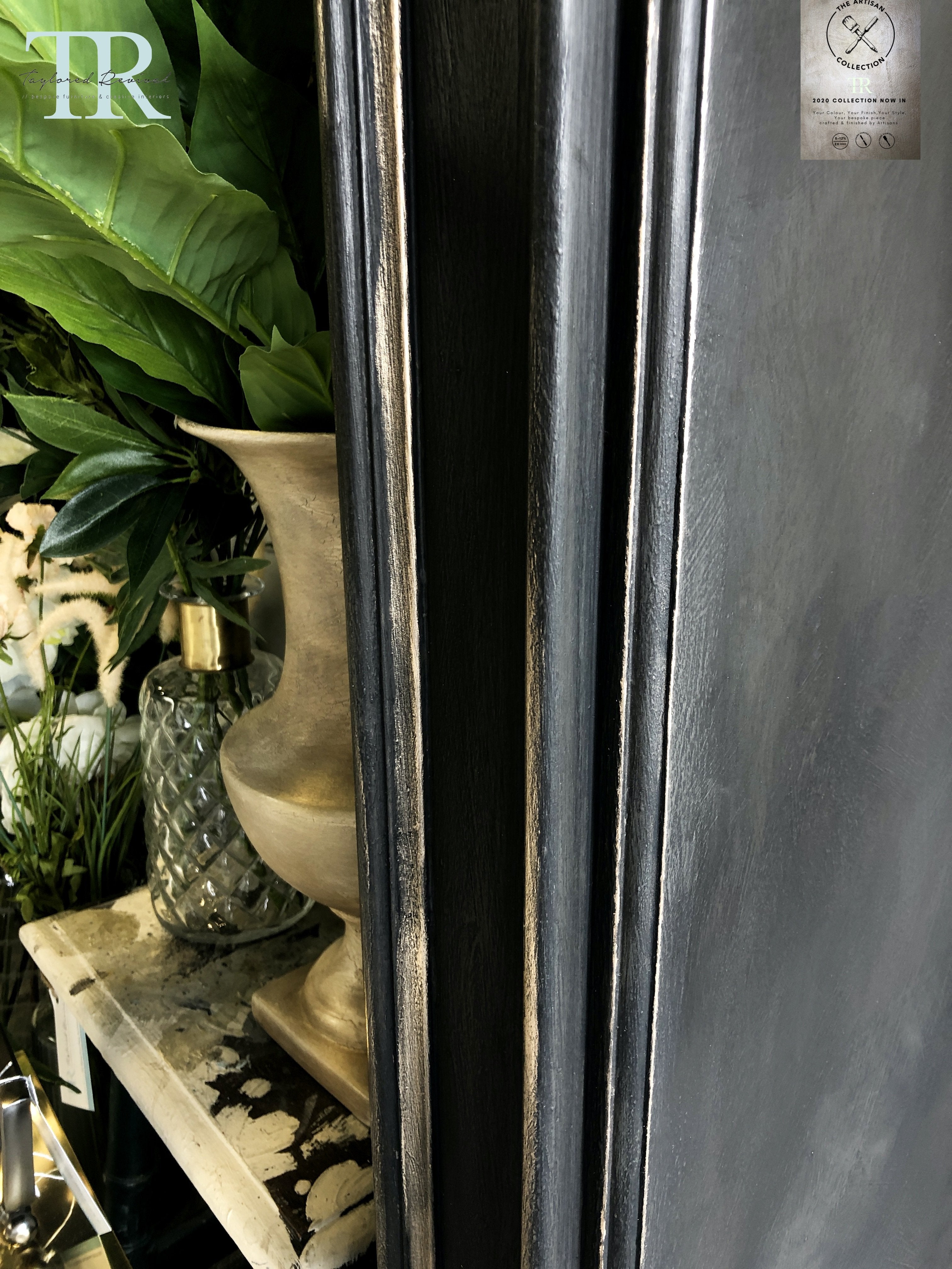 Not For Sale - Commissioned Fire place surround in Midnight with Victorian Black wax
