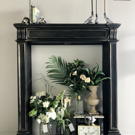 Not For Sale - Commissioned Fire place surround in Midnight with Victorian Black wax