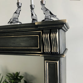 Not For Sale - Commissioned Fire place surround in Midnight with Victorian Black wax