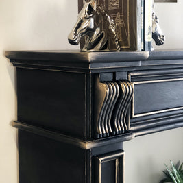 Not For Sale - Commissioned Fire place surround in Midnight with Victorian Black wax
