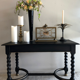 Not For Sale - Commissioned Hall Table in Midnight with Victorian Black Wax