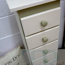 Not For Sale - Commissioned small set of drawers in Old White and Versailles