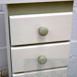 Not For Sale - Commissioned small set of drawers in Old White and Versailles