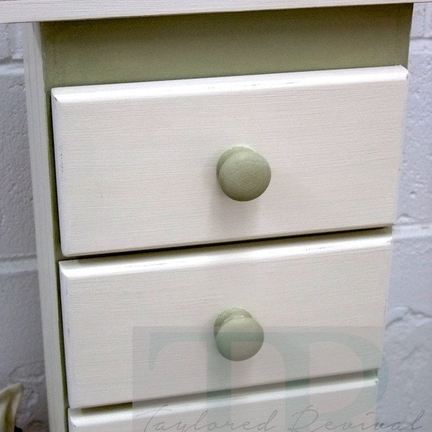 Not For Sale - Commissioned small set of drawers in Old White and Versailles