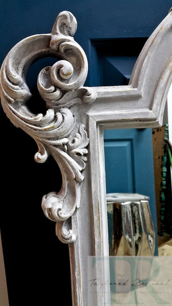 Not For Sale - Commissioned Mirror in Paris Grey with a white wash & dry brush