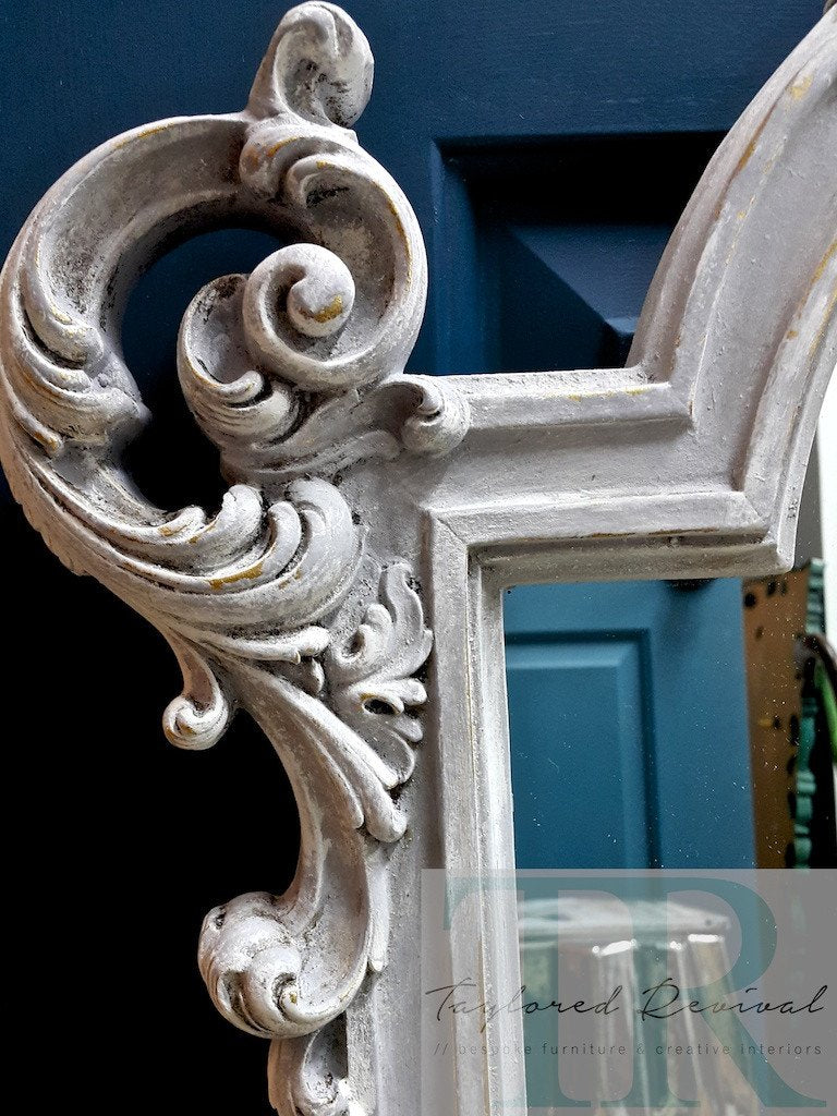 Not For Sale - Commissioned Mirror in Paris Grey with a white wash & dry brush