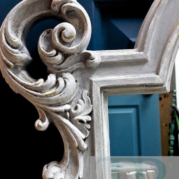 Not For Sale - Commissioned Mirror in Paris Grey with a white wash & dry brush
