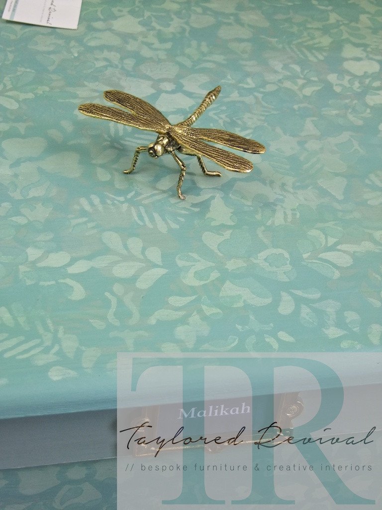 Not For Sale - Commissioned stencilled toy chest in Petrushka