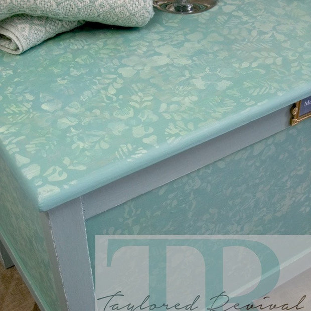 Not For Sale - Commissioned stencilled toy chest in Petrushka