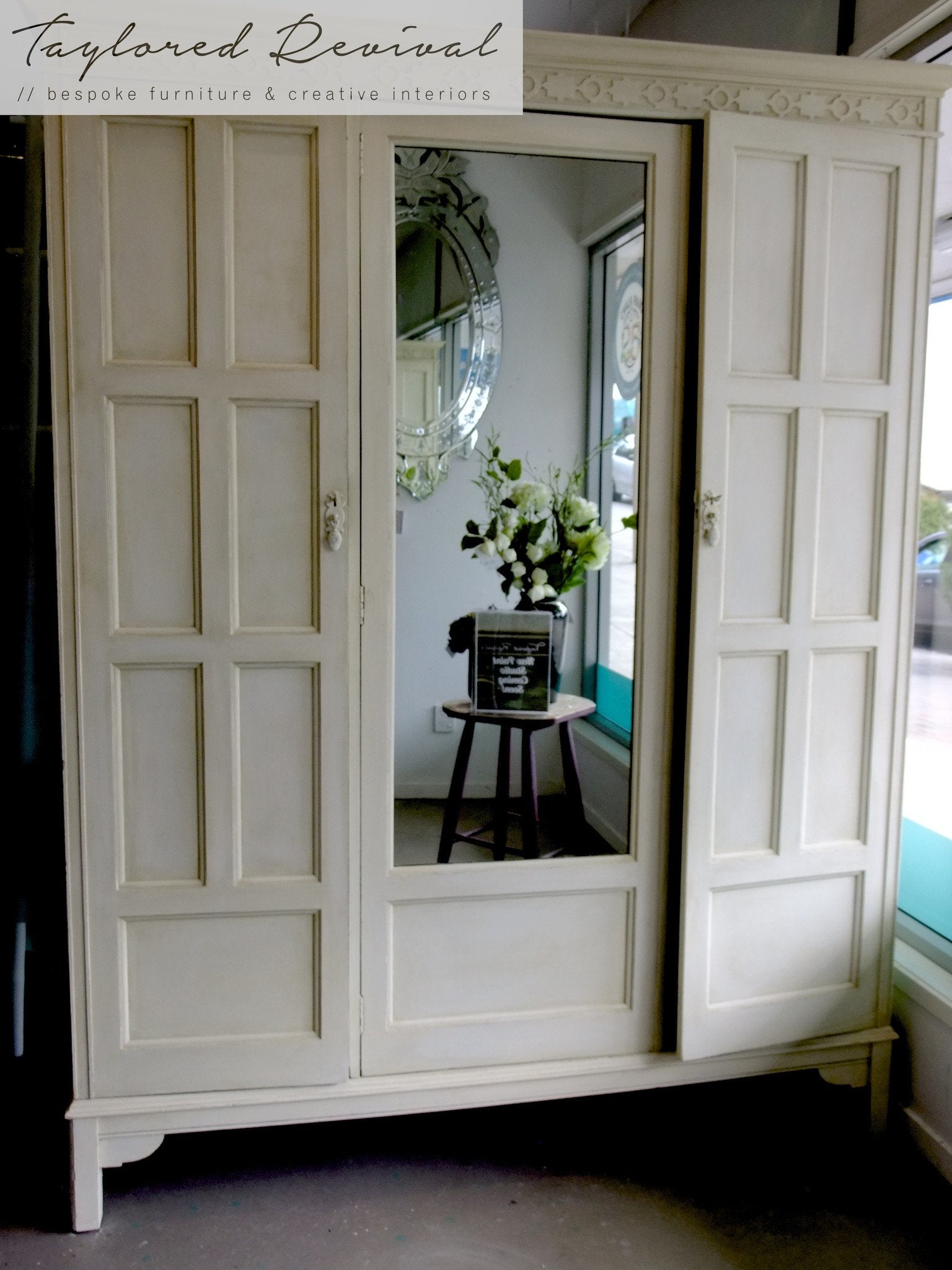 Not For Sale - Wardrobe in Old White and Country Grey