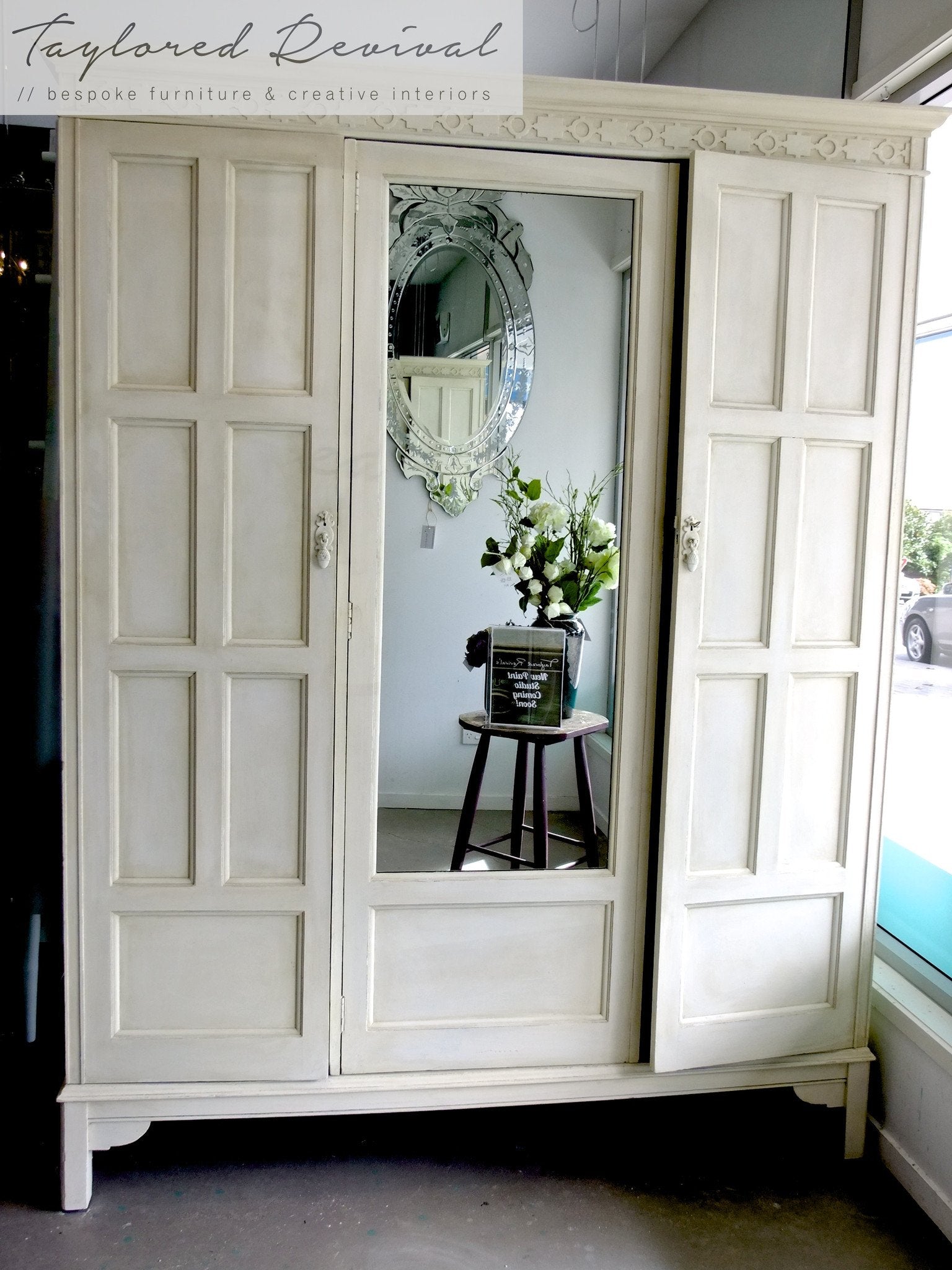Not For Sale - Wardrobe in Old White and Country Grey