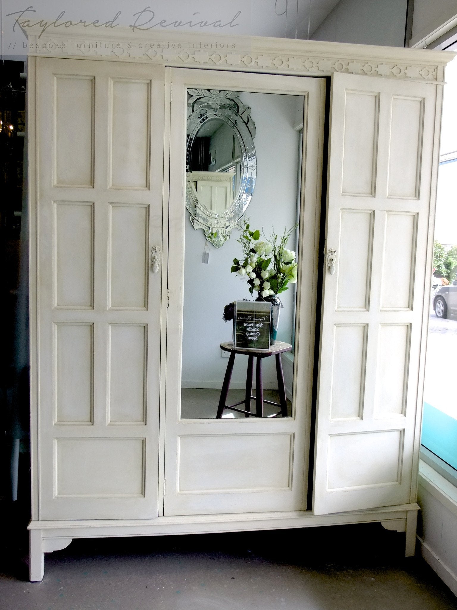 Not For Sale - Wardrobe in Old White and Country Grey