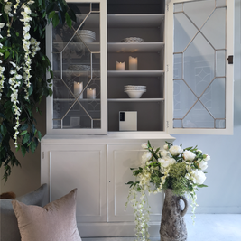 Not For Sale - Commissioned Crisp White cabinet in Vintro Crystal No Seal