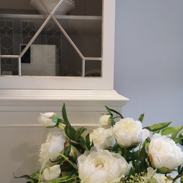 Not For Sale - Commissioned Crisp White cabinet in Vintro Crystal No Seal