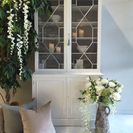 Not For Sale - Commissioned Crisp White cabinet in Vintro Crystal No Seal